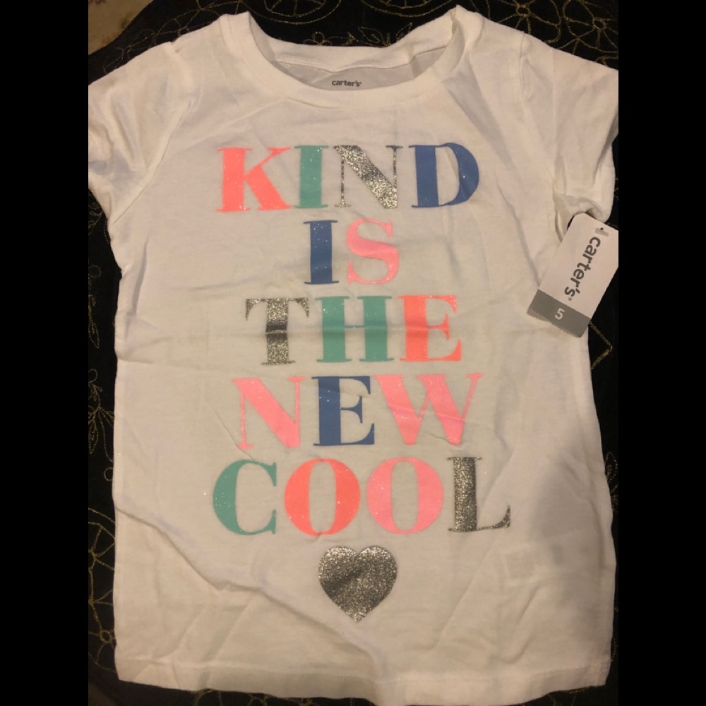 Carter’s T shirt 5 Kind is Cool White SS Kids